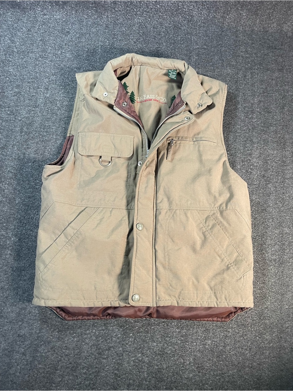 G.H. Bass & Co. Vest Mens M Medium  Utility Multi Pocket Outdoor Fishing Hunting